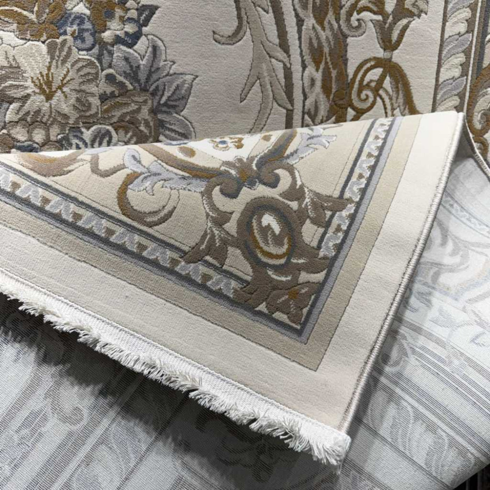 سجاد تركي اندلس J687AF كريم رصاصي مقاس 200*200