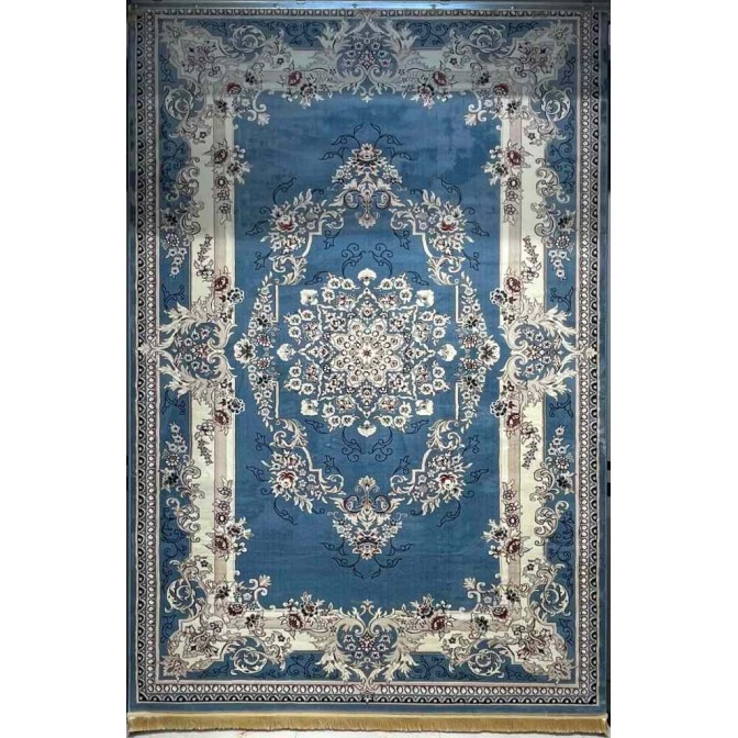 سجاد تركي حرير N232A سماوي مقاس 80*150