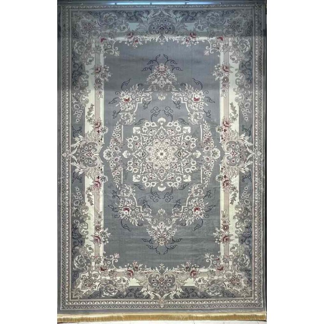 سجاد تركي حرير N232A رصاصي مقاس 100*300
