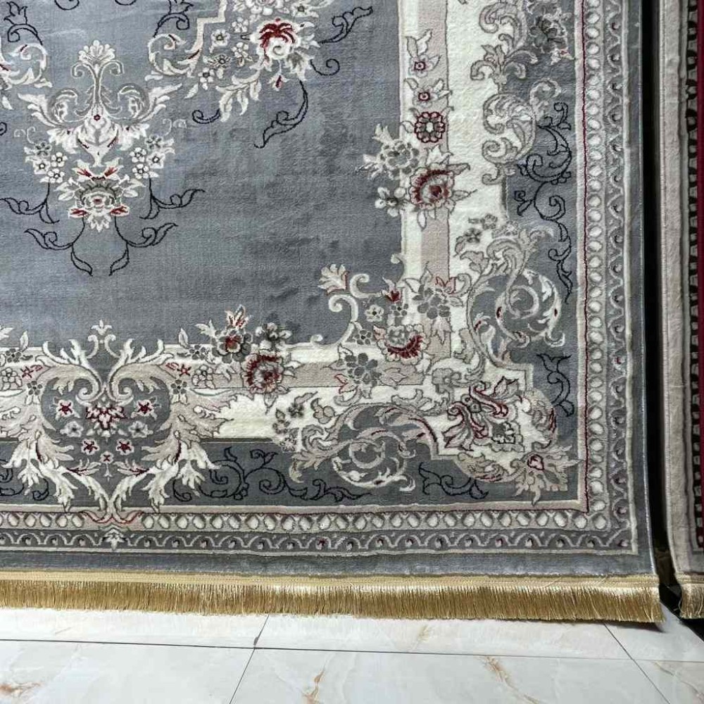 سجاد تركي حرير N232A رصاصي مقاس 50*80