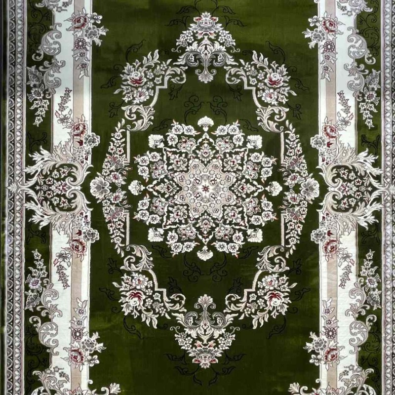 سجاد تركي حرير N232A اخضر مقاس 100*200