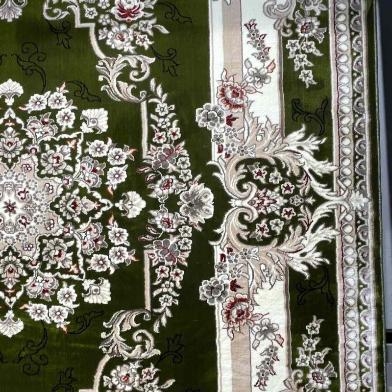 سجاد تركي حرير N232A اخضر مقاس 100*200