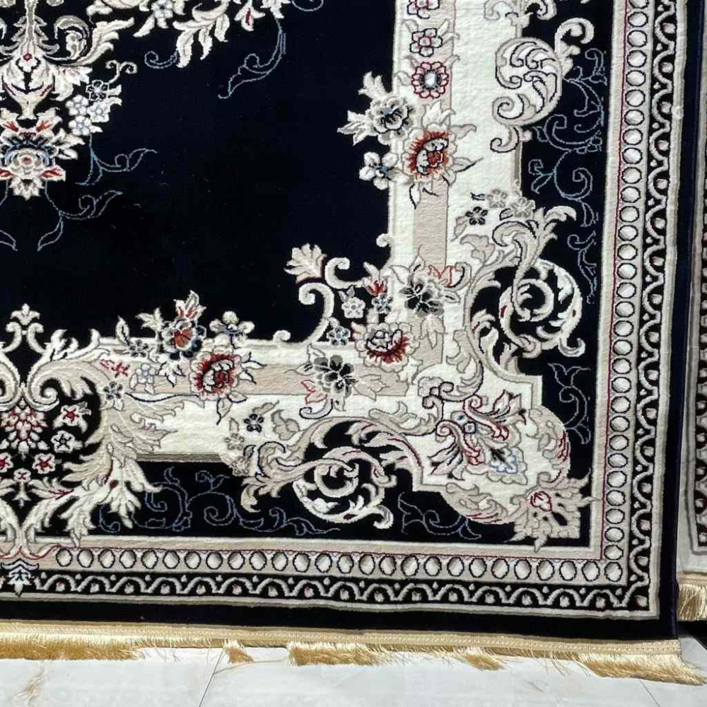 سجاد تركي حرير N232A كحلي مقاس 50*80
