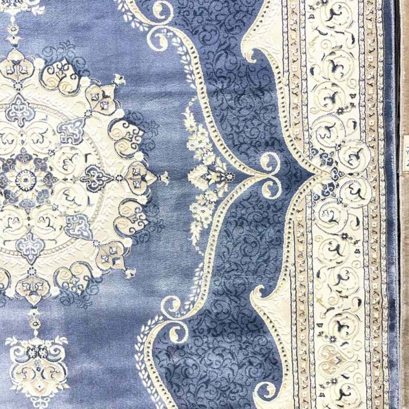 سجاد تركي قوقاز 01013E سماوي مقاس 150*220