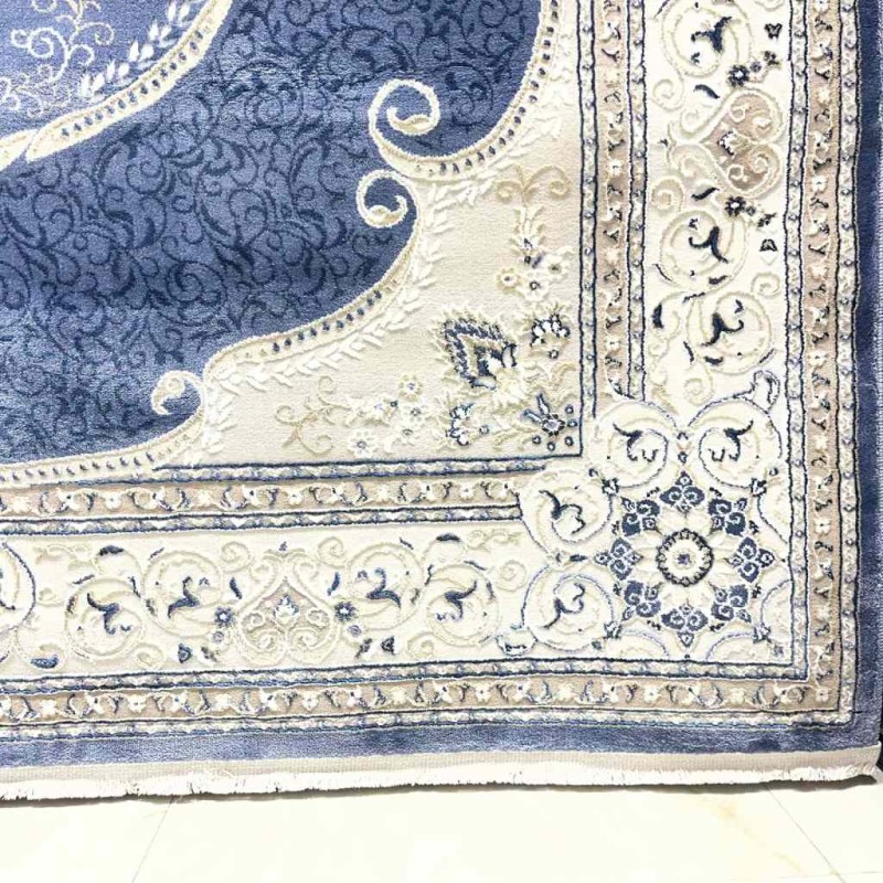 سجاد تركي قوقاز 01013E سماوي مقاس 150*220