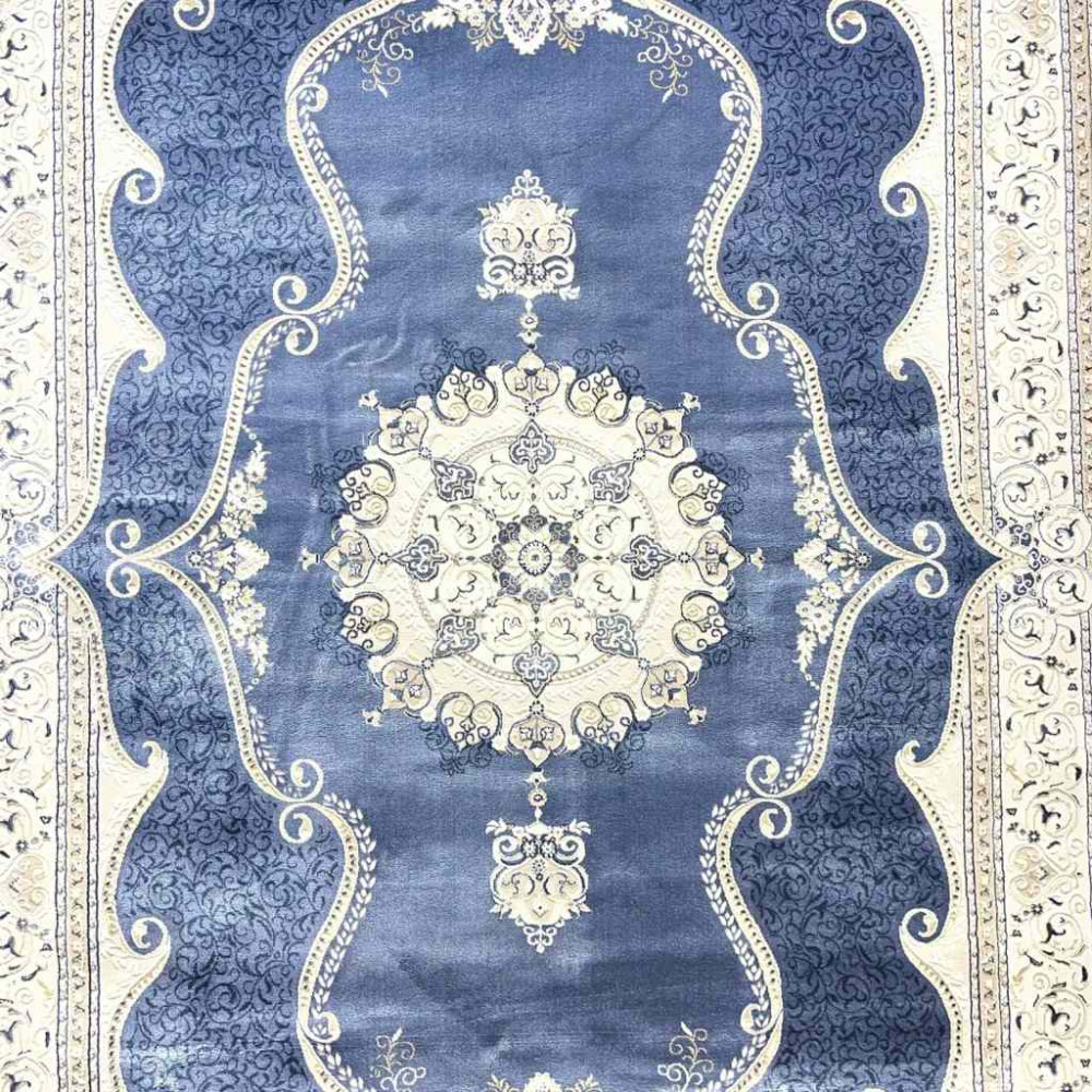 سجاد تركي قوقاز 01013E سماوي مقاس 100*200