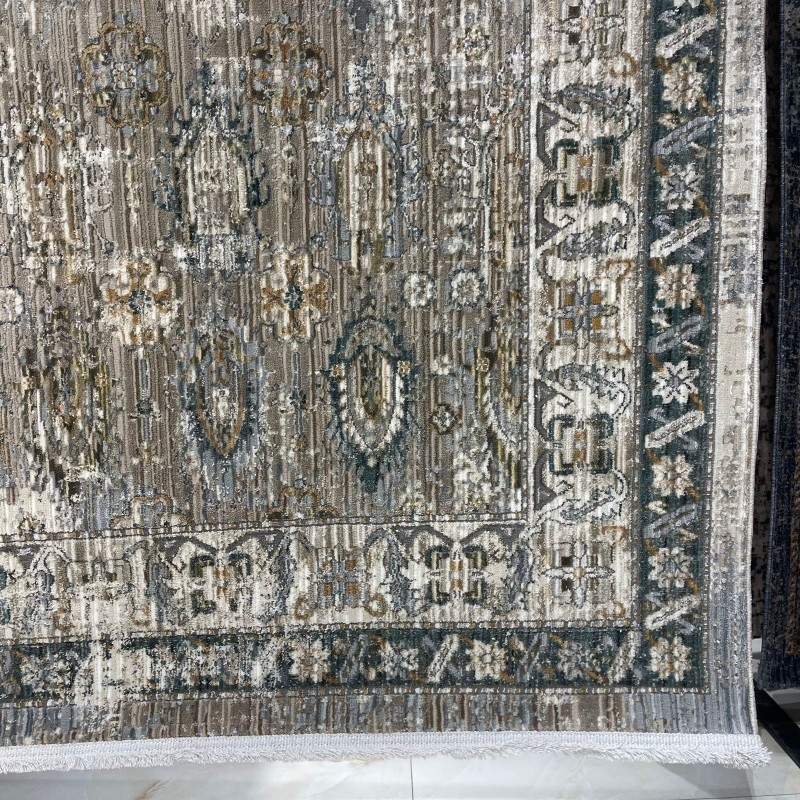 سجاد بوهيمي تركي مراكش P0119A بيج كريم مقاس 250*350