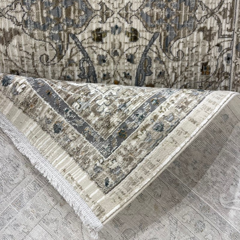 سجاد بوهيمي تركي مراكش OM24KC بيج ابيض مقاس 100*300