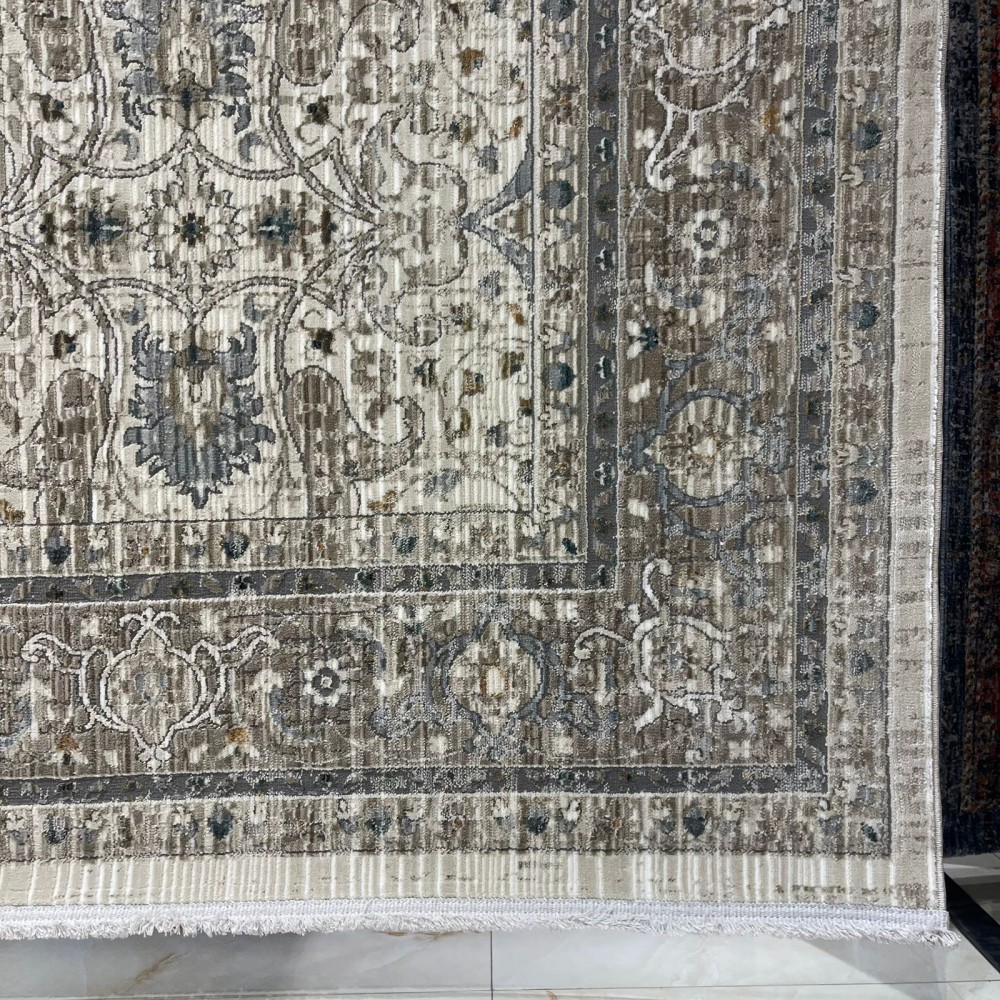 Turkish Bohemian Marrakech Rug OM24KC beige White Size 120*170