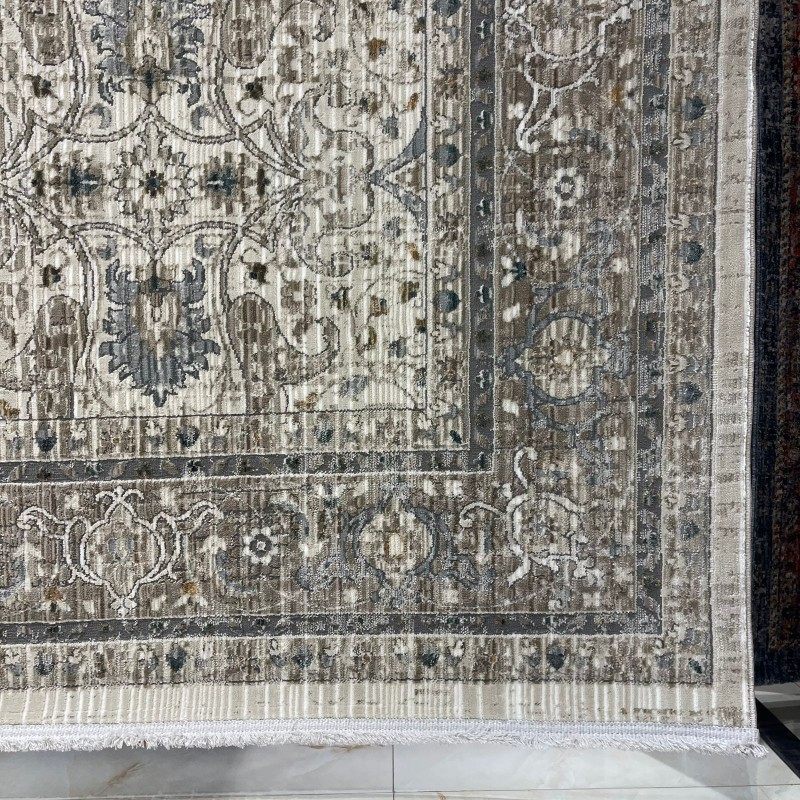 سجاد بوهيمي تركي مراكش OM24KC بيج ابيض مقاس 100*300