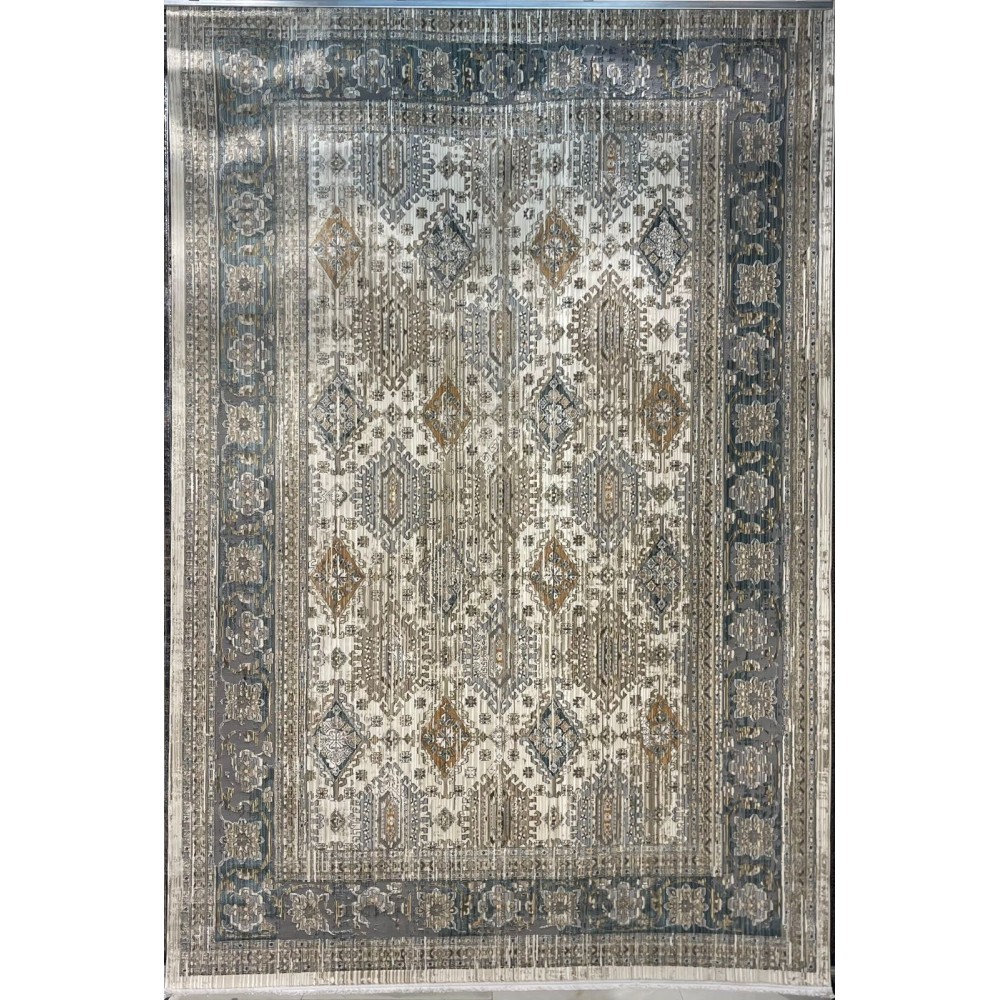 Turkish Bohemian Marrakech Rug X0744D white blue Size 150*220