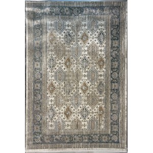 Turkish Bohemian Marrakech Rug X0744D white blue Size 150*220