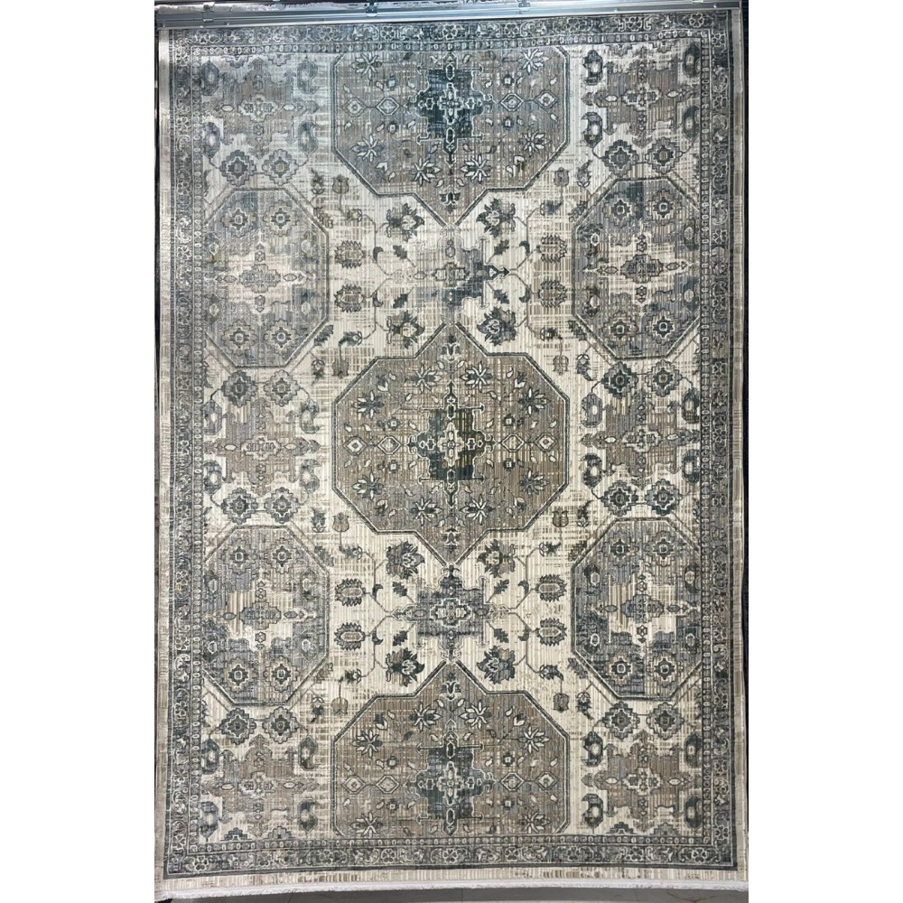Turkish Bohemian Marrakech Rug X0746A white blue Size 120*170