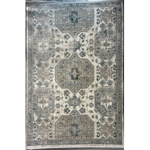 Turkish Bohemian Marrakech Rug X0746A white blue Size 120*170