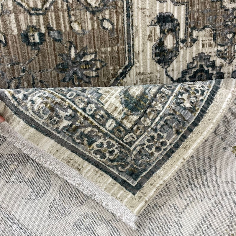 سجاد بوهيمي تركي مراكش X0746A ابيض سماوي مقاس 100*200