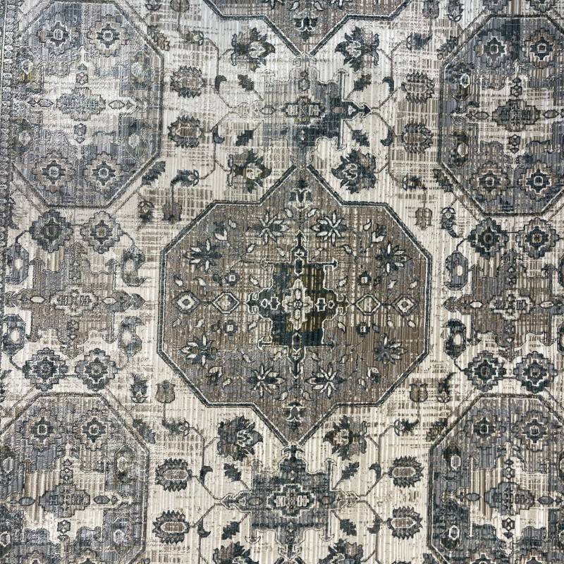 سجاد بوهيمي تركي مراكش X0746A ابيض سماوي مقاس 100*200