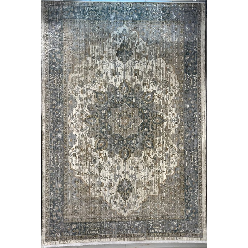 سجاد بوهيمي تركي مراكش X0750A ابيض رصاصي مقاس 300*400