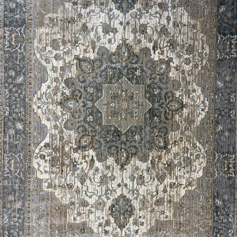 سجاد بوهيمي تركي مراكش X0750A ابيض رصاصي مقاس 300*400