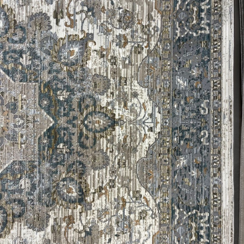 سجاد بوهيمي تركي مراكش X0750A ابيض رصاصي مقاس 300*400