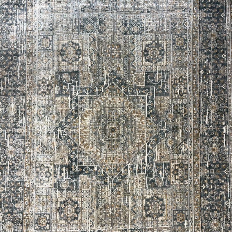 سجاد بوهيمي تركي مراكش X0752A ابيض سماوي مقاس 100*200