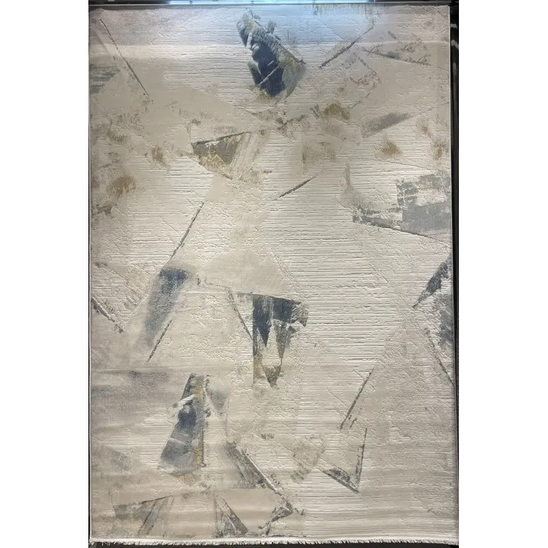سجاد تركي برل 42816A كريم سماوي مقاس 50*80