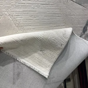 سجاد تركي برل 42816A كريم سماوي مقاس 50*80
