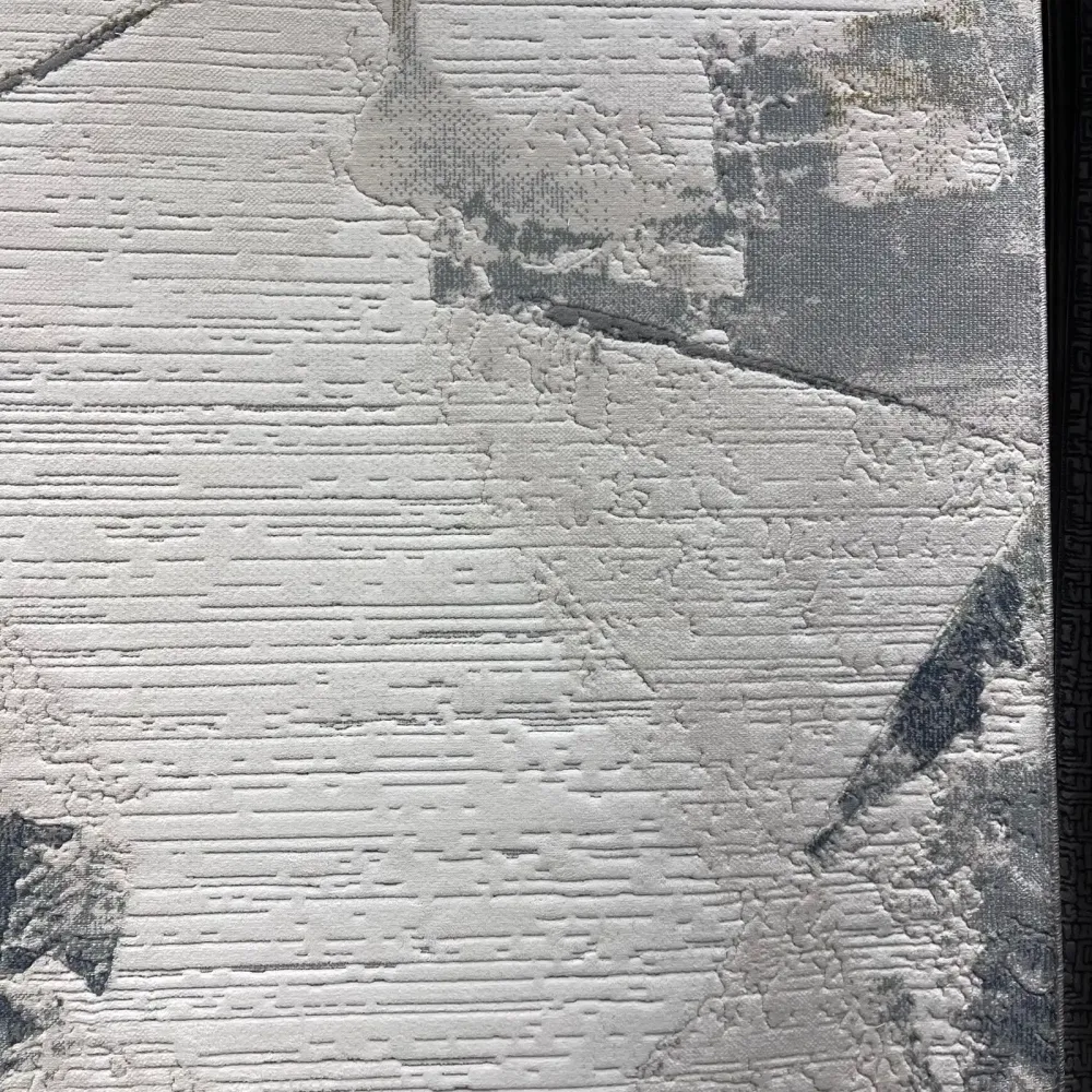 سجاد تركي برل 42816A كريم سماوي مقاس 50*80 - سجاد مودرن