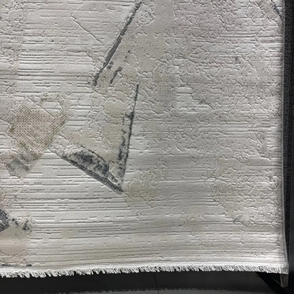 سجاد تركي برل 42816A كريم سماوي مقاس 50*80 - سجاد مودرن