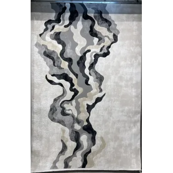 سجاد تركي برل 42819A كريم اسود مقاس 50*80