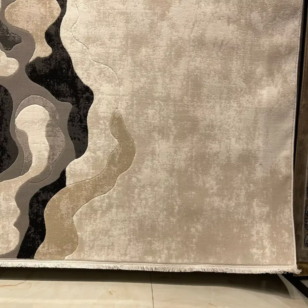 سجاد تركي برل 42819A كريم اسود مقاس 200*300