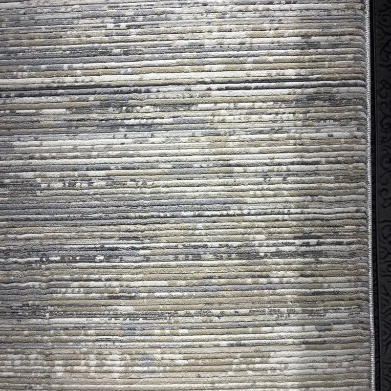 سجاد تركي محتشم 9684A كريم رصاصي فاتح مقاس 50*80 - سجاد مودرن