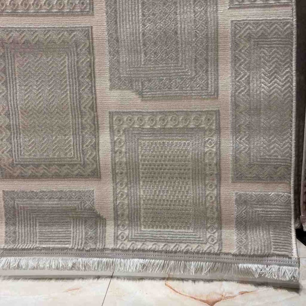 سجاد تركي مودرن فندقي نوفيكس 40383B رصاصي مقاس 100*200