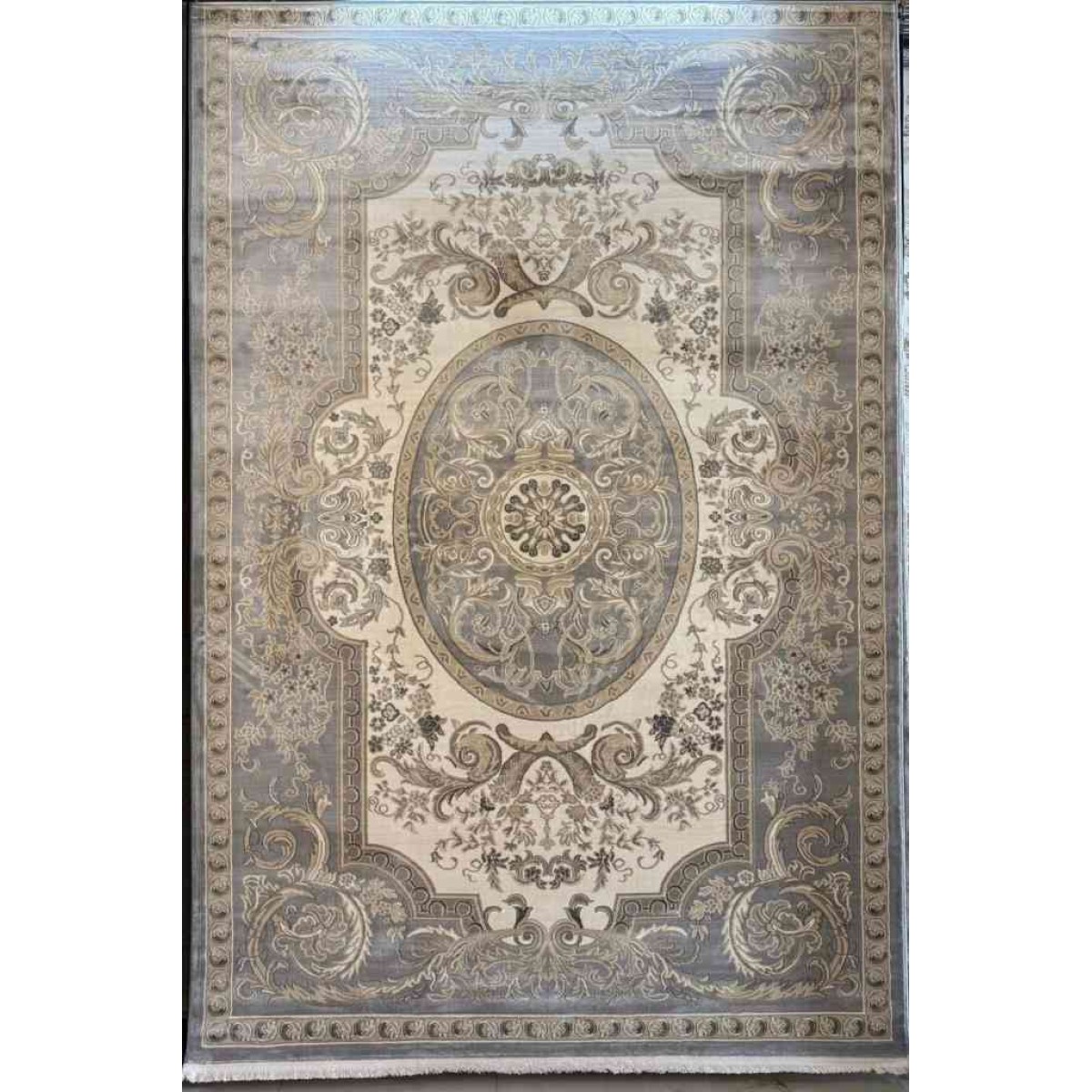 سجاد تركي سوبر انتيك كلاسيك سميك ناعم رصاصي مقاس 100*400