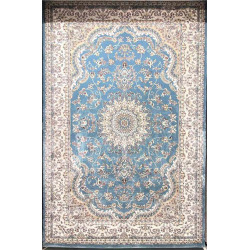 سجاد تركي سوبر شيراز P7242 سماوي مقاس 120*170