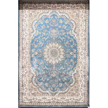 سجاد تركي سوبر شيراز P7242 سماوي مقاس 120*170