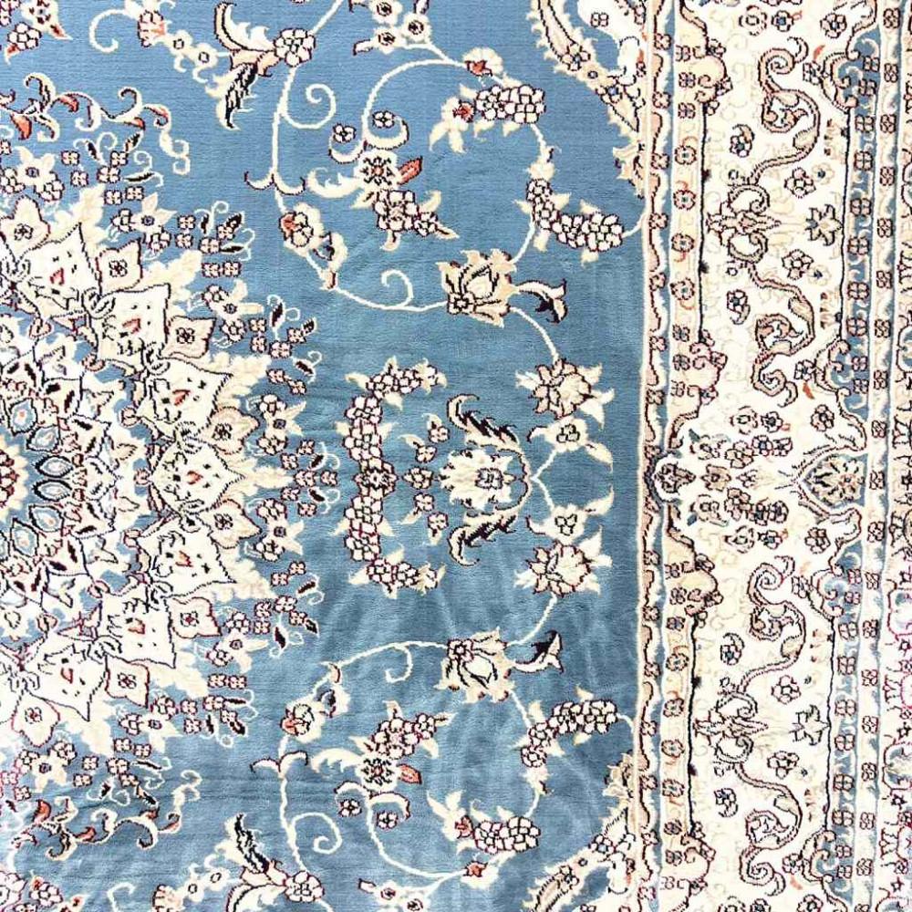 سجاد تركي سوبر شيراز P7242 سماوي مقاس 120*170