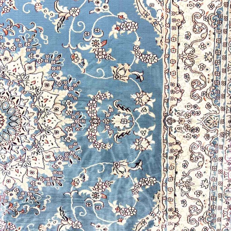 سجاد تركي سوبر شيراز P7242 سماوي مقاس  100*200