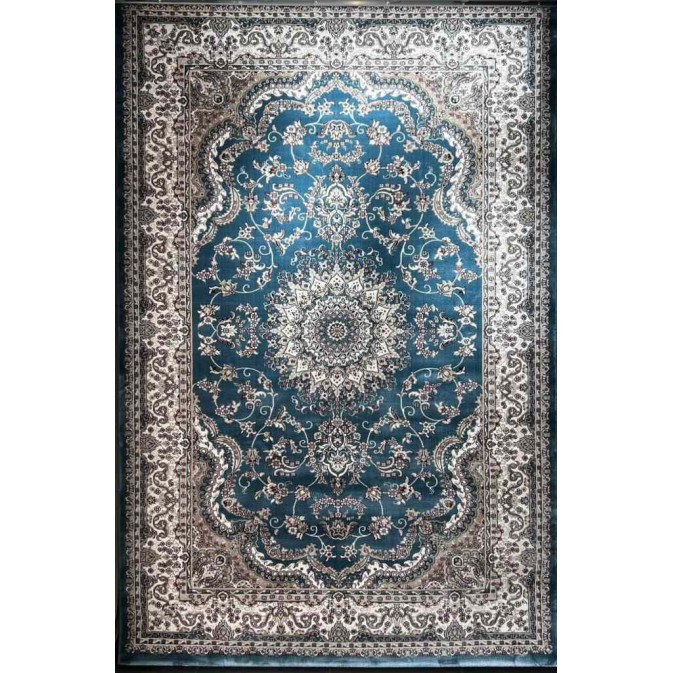 سجاد تركي سوبر شيراز P7242 سماوي مقاس 300*400