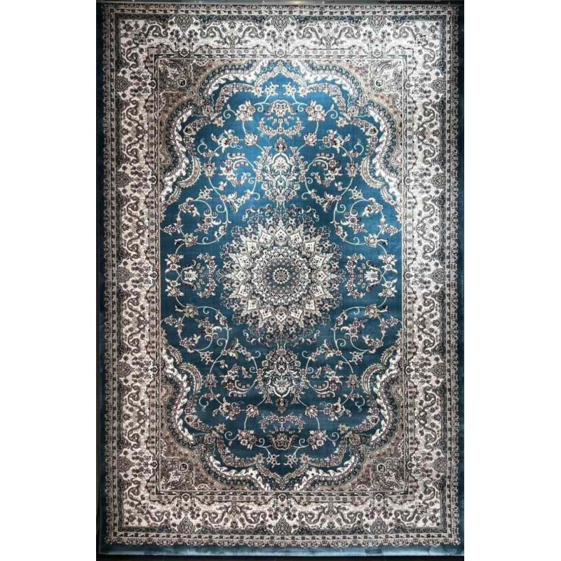 سجاد تركي سوبر شيراز P7242 سماوي مقاس  100*200