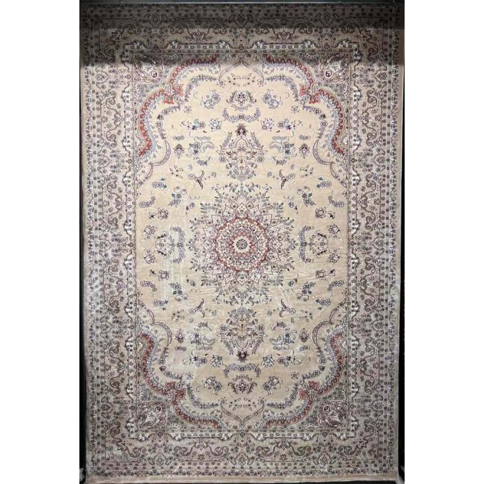 سجاد تركي سوبر شيراز P7242 بيج فاتح مقاس 50*80