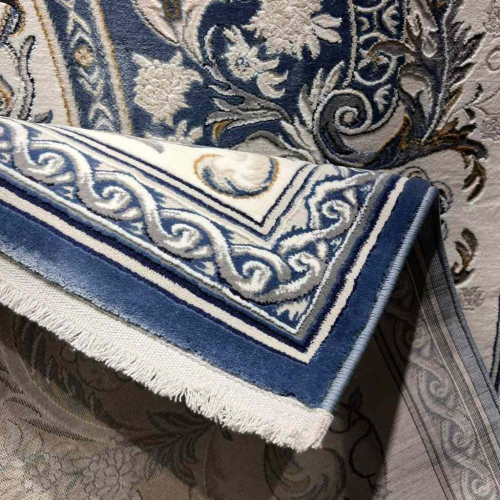 سجاد تركي تاج بلس كلاسيك ملكي قصور سميك ناعم سماوي مقاس 50*80