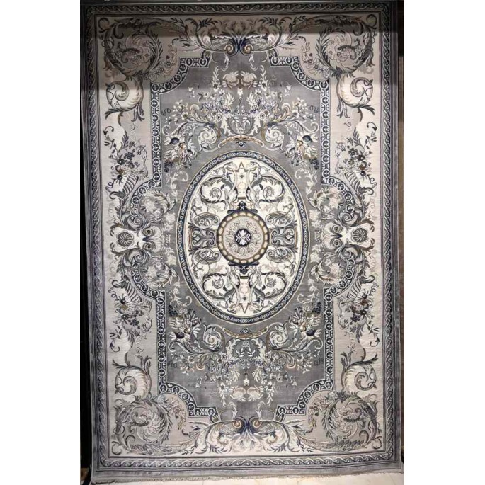 سجاد تركي تاج بلس كلاسيك ملكي قصور سميك ناعم رصاصي مقاس 400*600
