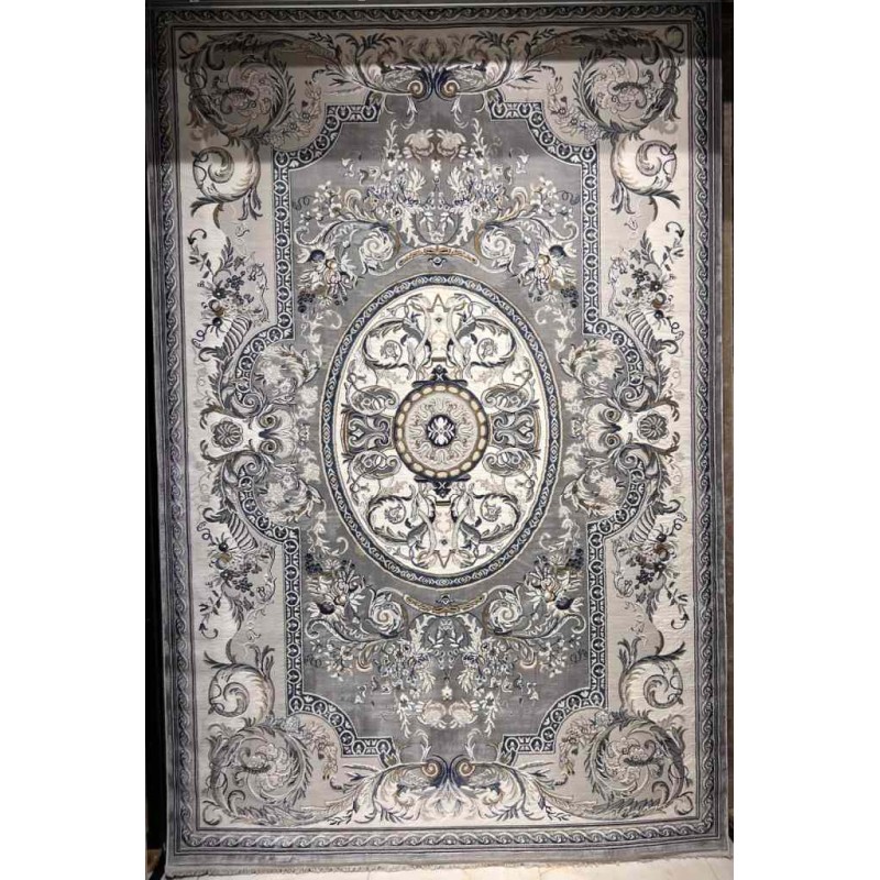 سجاد تركي تاج بلس كلاسيك ملكي قصور سميك ناعم رصاصي مقاس 200*300