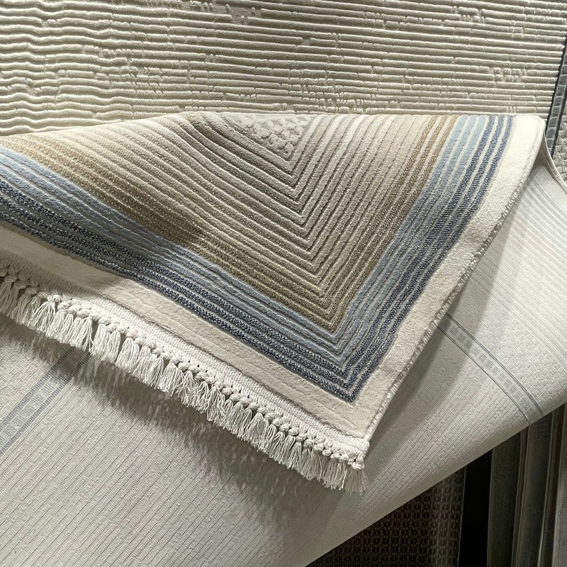 سجاد تركي فيفالدي 35867A سماوي مقاس 50*80 - سجاد مودرن