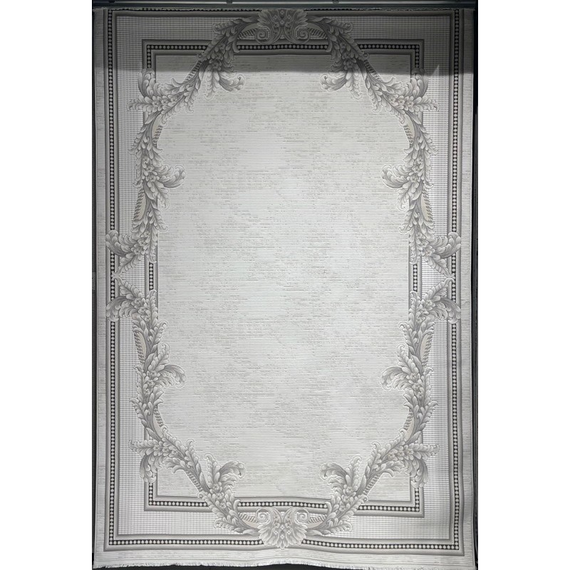 سجاد فورتاكس تركي 41498A كريم اسود مقاس 50*80 - سجاد مودرن