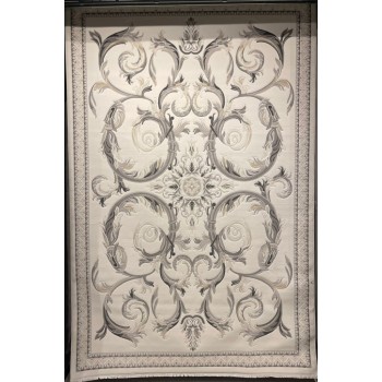 سجاد فورتاكس تركي 41748A كريم اسود دائري مقاس 300*300