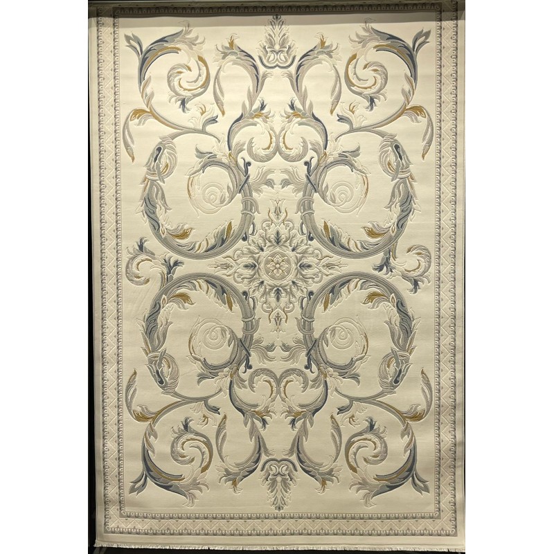 سجاد فورتاكس تركي 41748A كريم سماوي مقاس 50*80 - سجاد مودرن