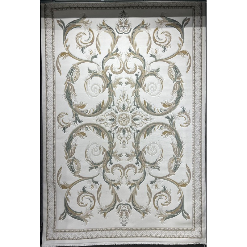 سجاد فورتاكس تركي 41748A كريم اخضر مقاس 400*600 - سجاد مودرن