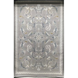 سجاد فورتاكس تركي 41748A كريم رصاصي دائري مقاس 300*300