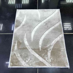 موكيت صيني عانم نقشه مقلم رصاصي فاتح  12 100*100